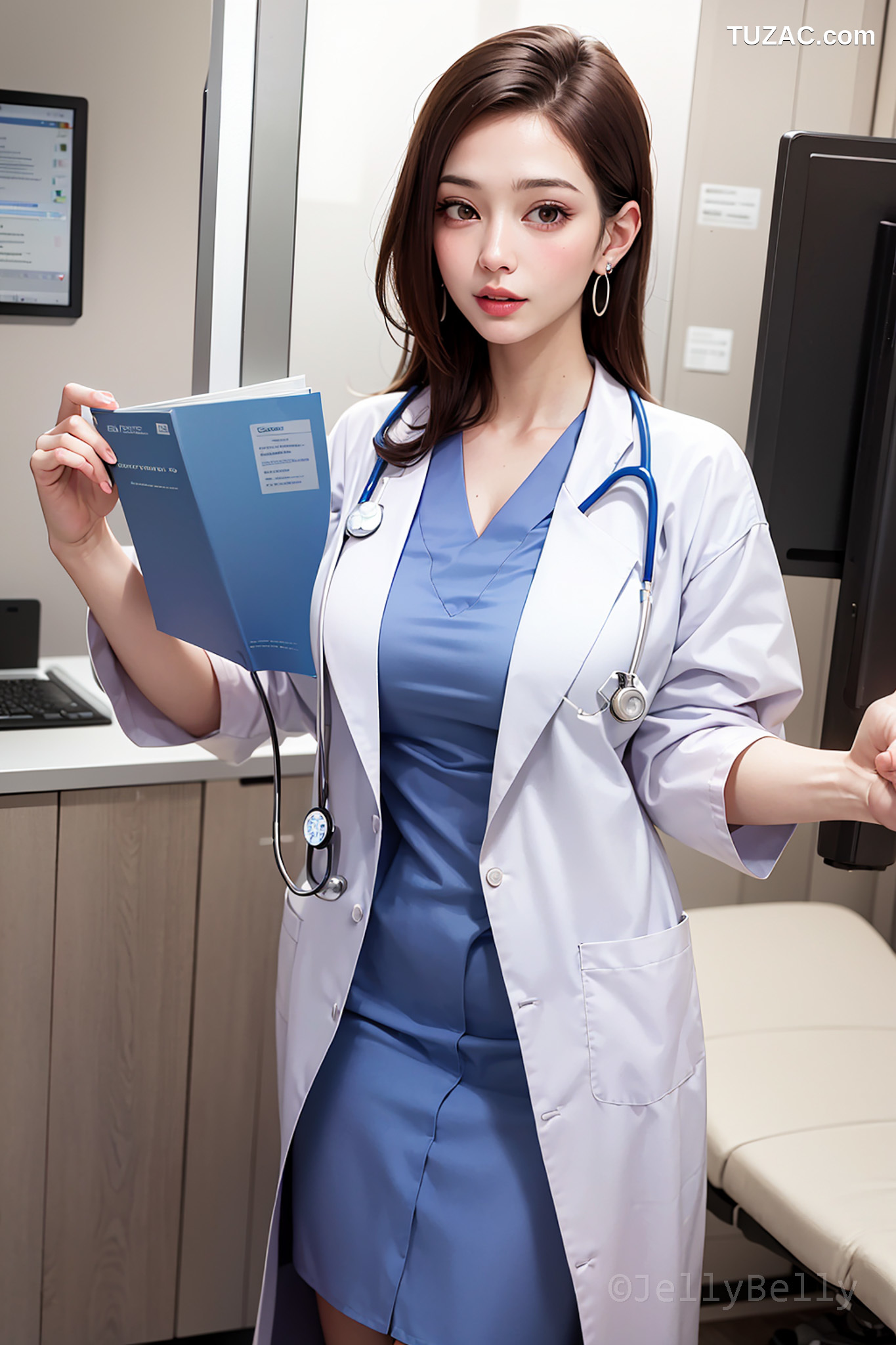 AI美女-18禁-医院里的漂亮女医生-黑色长发