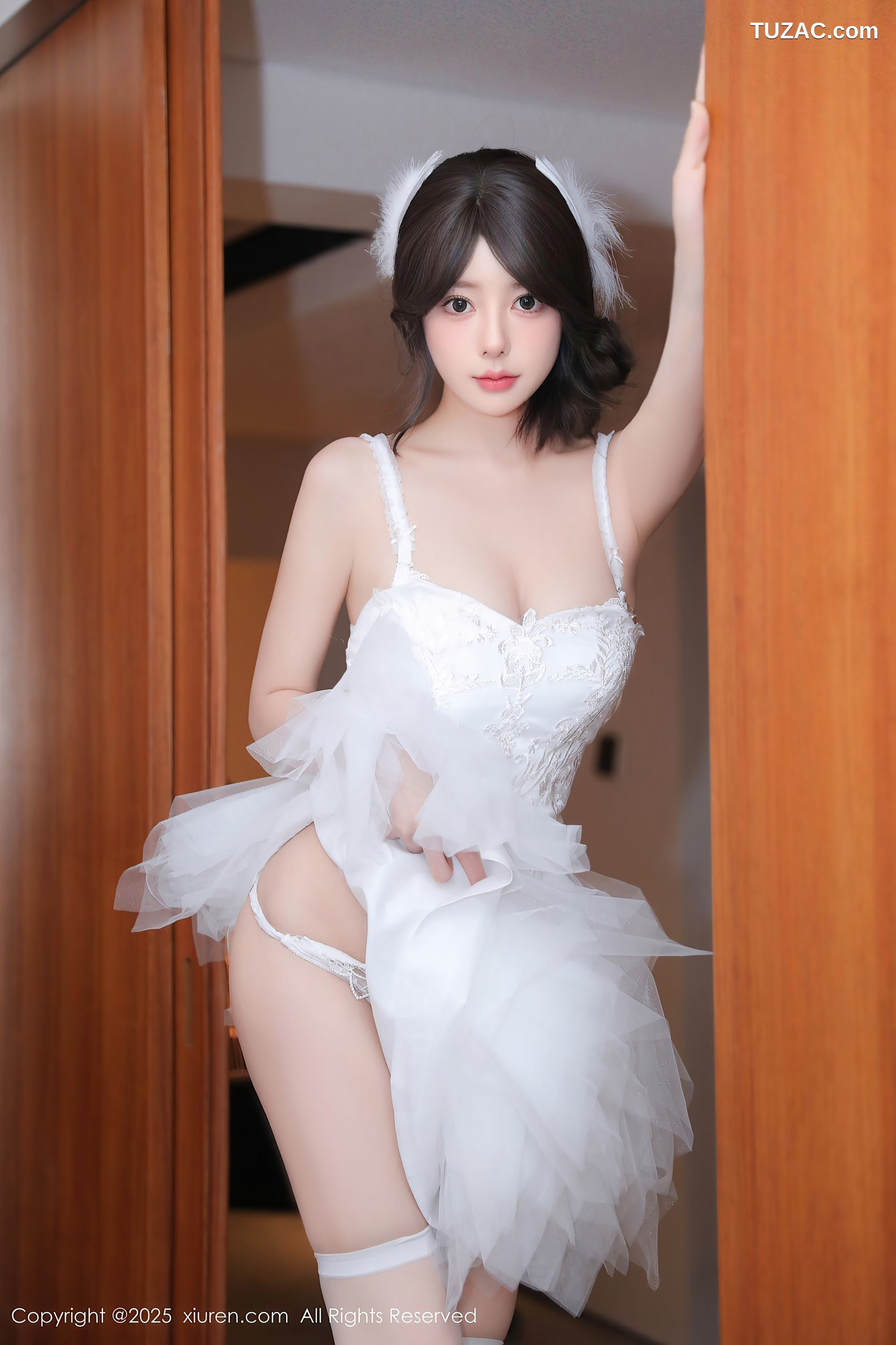 XiuRen秀人网-9742-桃妖夭-白色天使短纱裙白丝爆乳萝莉-2025.01.10