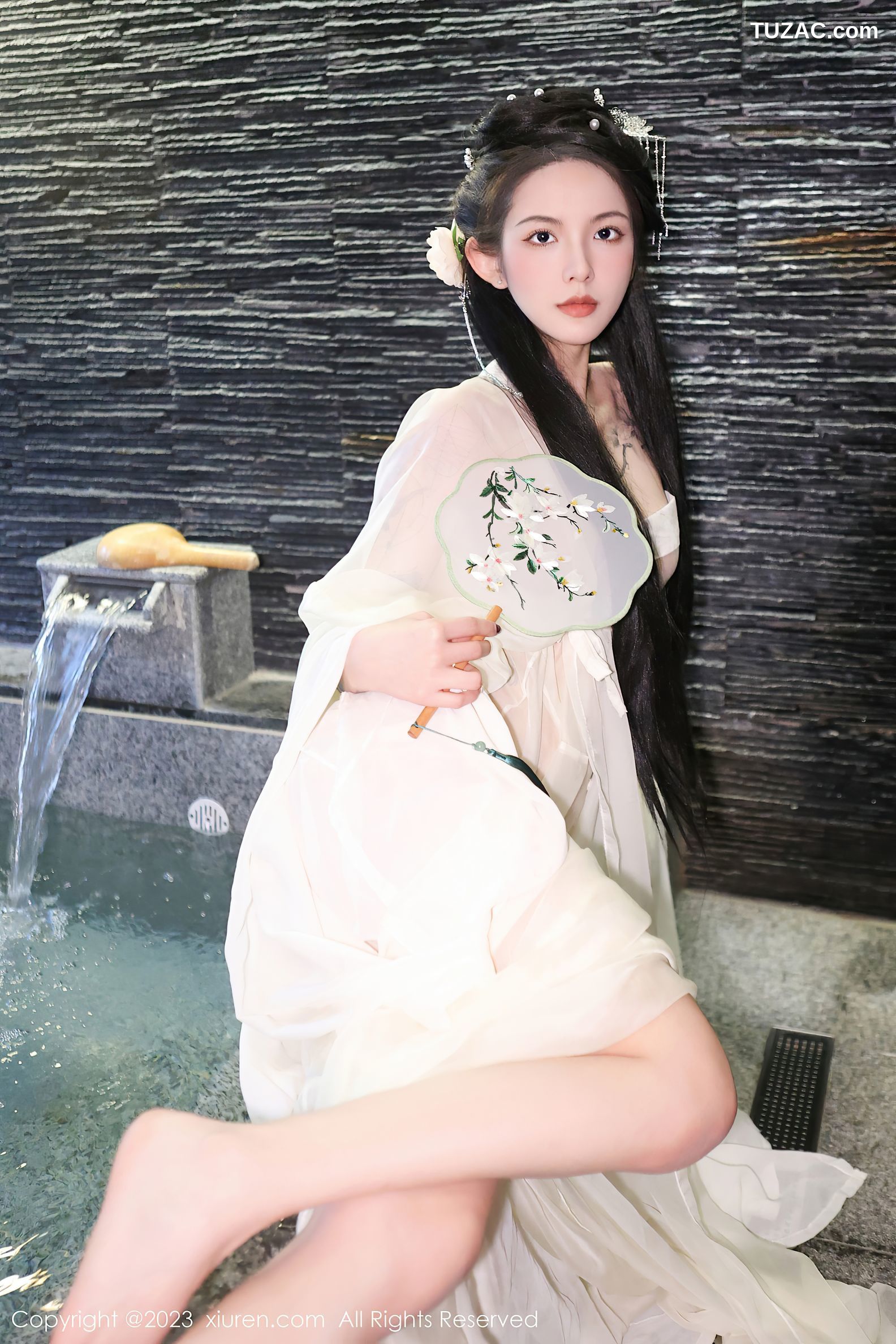 XiuRen秀人网-6430-乔一一-温泉浴池白纱轻透古装服饰-2023.03.17