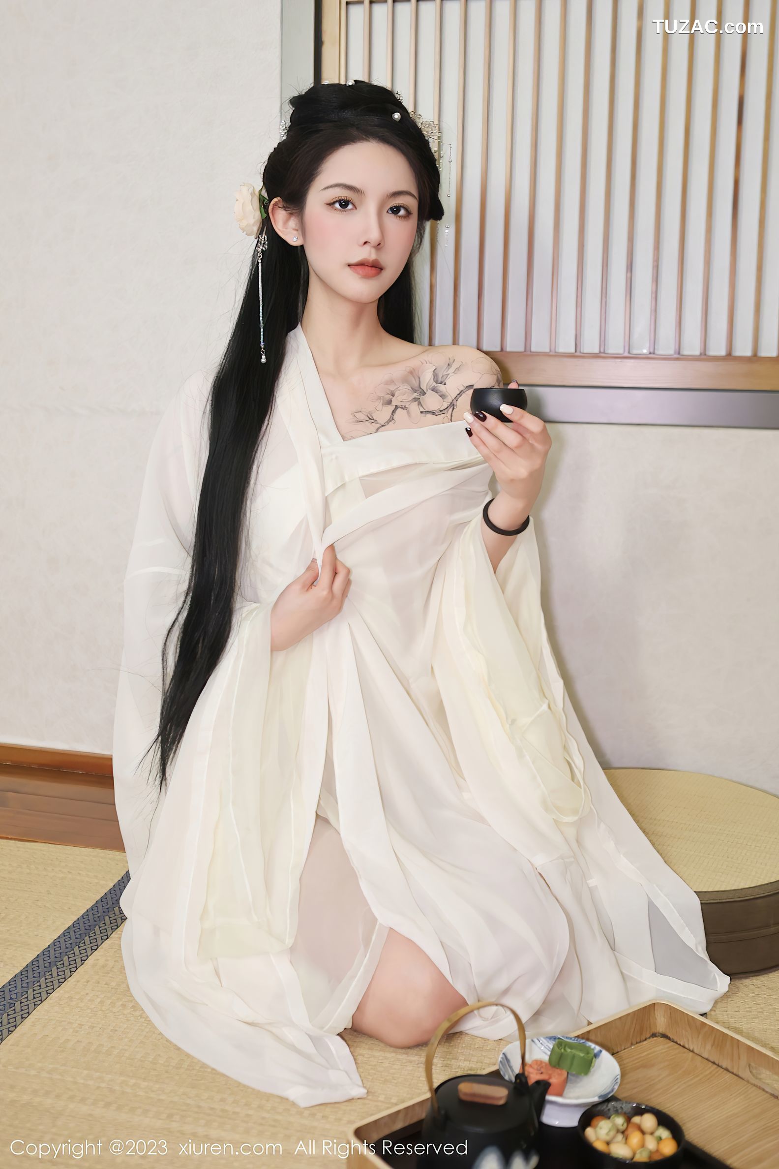 XiuRen秀人网-6430-乔一一-温泉浴池白纱轻透古装服饰-2023.03.17