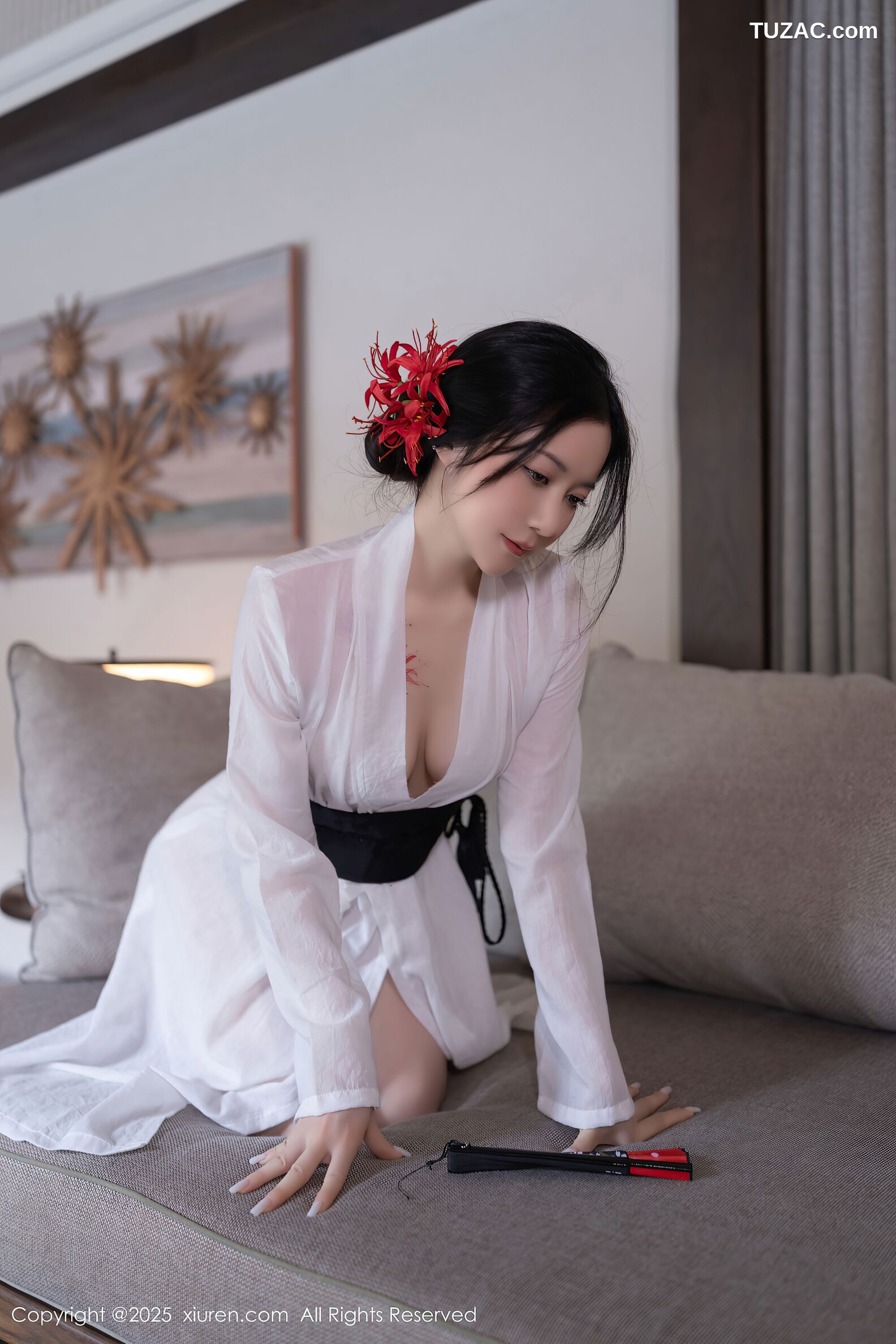 XiuRen秀人网-10514-鱼子酱Fish-日式白纱和服美胸玉腿-2025.07.04