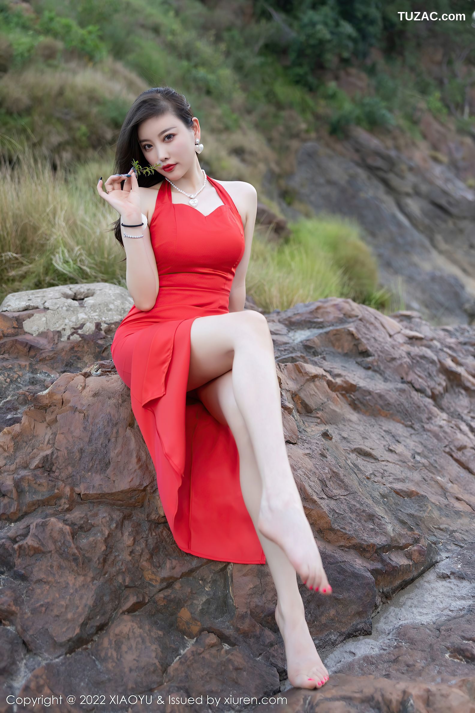 XiaoYu语画界-745-杨晨晨-丽江心愿旅拍红色蕾丝内衣-2022.03.28