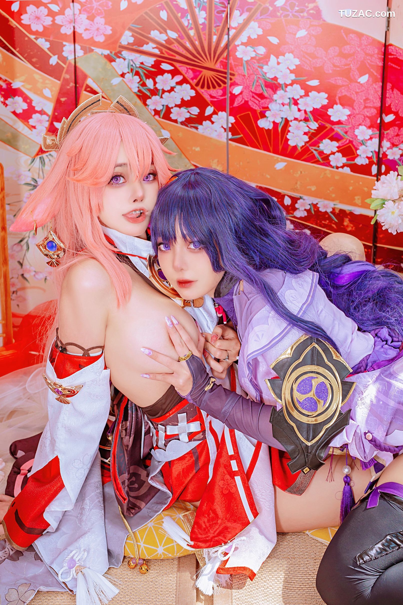 Byoru-Yae-Miko-x-Raiden-Shogun