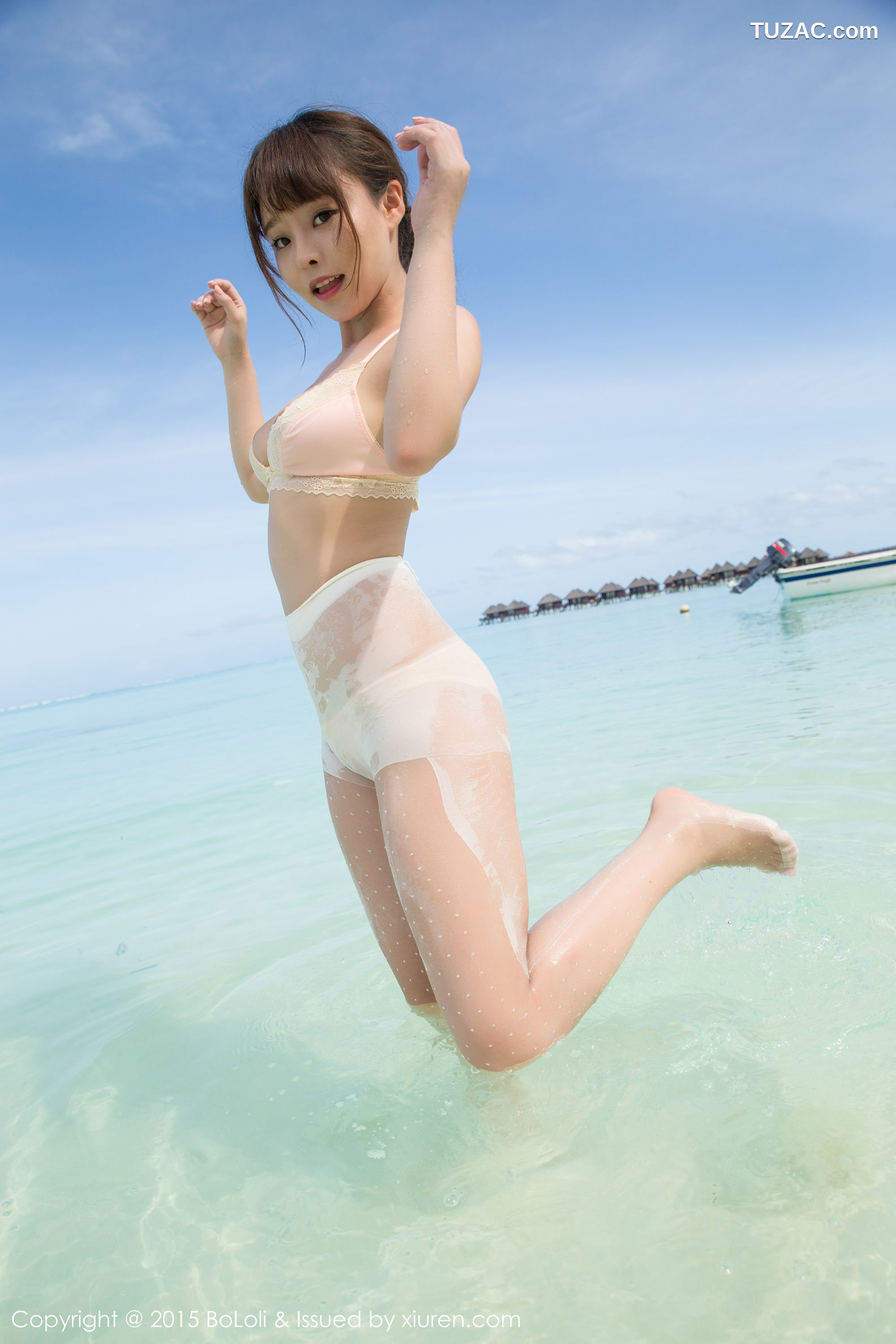 BoLoli波萝社-vol.049-柳侑绮sevenbaby-马尔代夫旅拍海边湿身篇