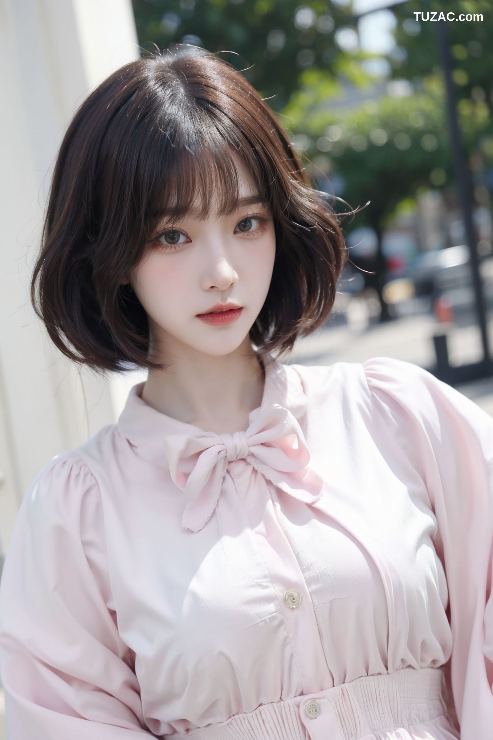 AI美女-拟实-粉白色情趣服-18禁